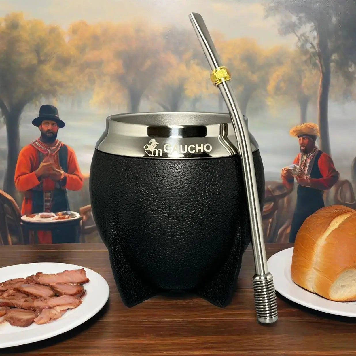 Yerba Mate Kit Stainless Gourds Cup 280Ml Heat Insulation with Removable Filter Straw Bombilla & Cleaning Brush Wholesale