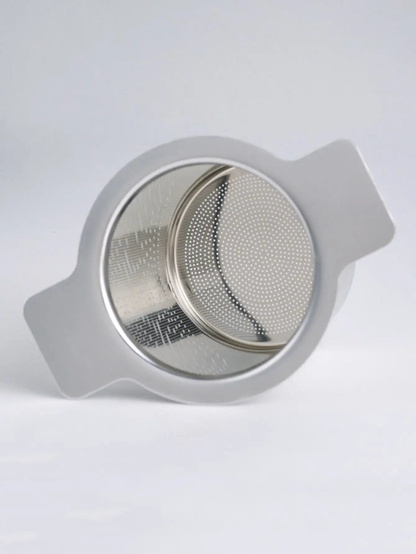 1Pc Double Handles Tea Infuser with Lid Stainless Steel Fine Mesh Coffee Filter Teapot Cup Hanging Loose Leaf Tea Strainer