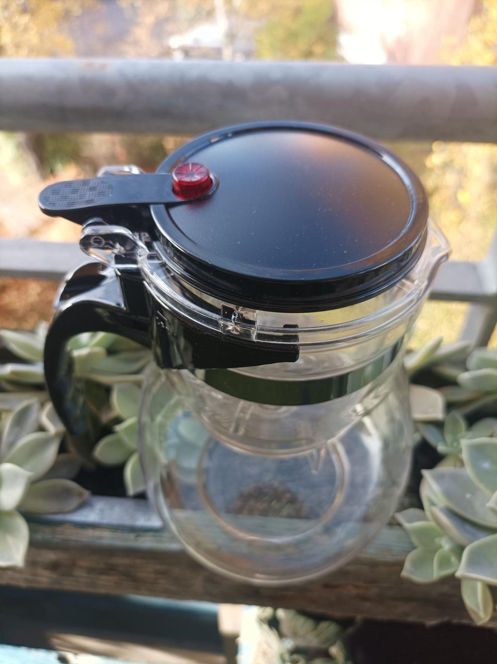 Glass Teapot One-Click Separation Filter for Tea & Coffee