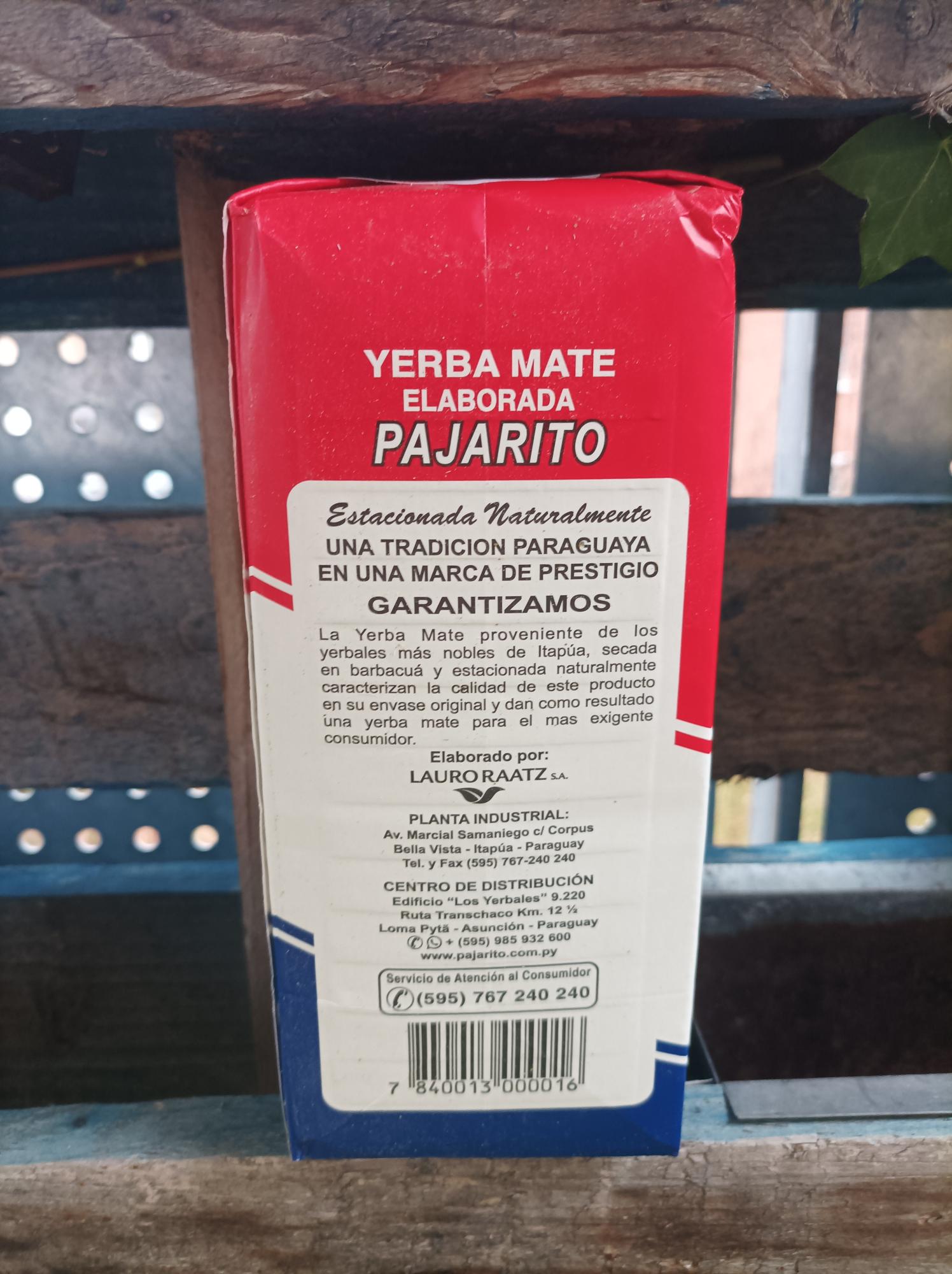 Paraguayan Pajarito toasted Yerba Mate, Pack 1 kg