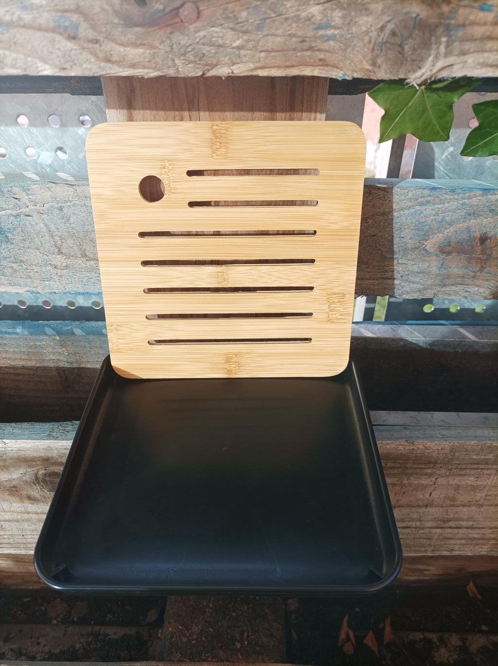 Bamboo Tea Tray with Drip Plateau