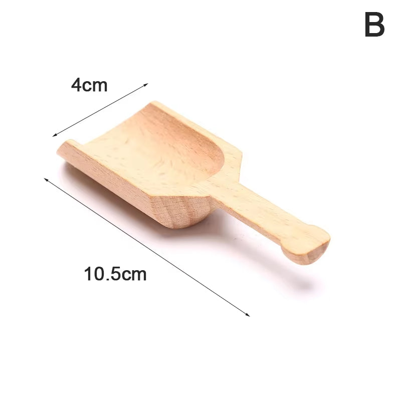 Wooden Mini Tea Coffee Scoops Seasoning Candy Spices Bath Salt Spoons Milk Powder Scoops Household Spoons Wooden Teaspoon